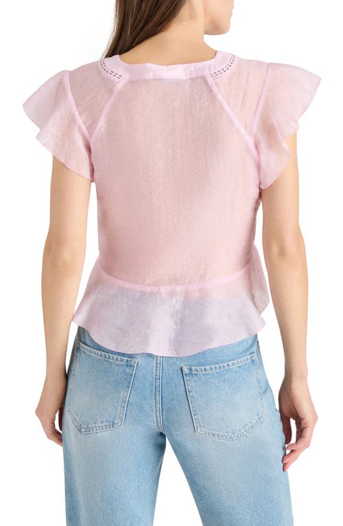 Steve Madden Leyla Ruffle Crop Top In Pink Lemonade