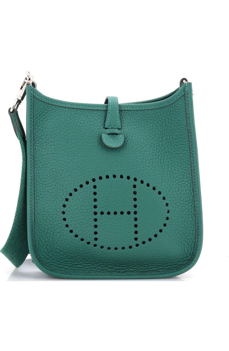 Pre-Owned Hermes Evelyne Bag Gen III Clemence TPM, Main, color, Malachite