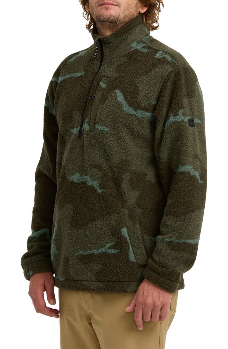 Billabong Boundary Fleece Half Zip Pullover, Alternate, color, Military Camo
