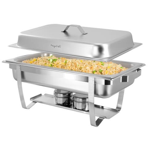 9.5 Quart Stackable Stainless Steel Professional Chafing Dish/Food Warmer/Buffet Server Serving Dish