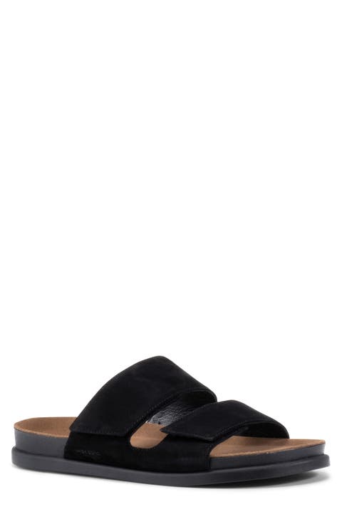 Kevin Leather Strap Slide Sandal (Men)