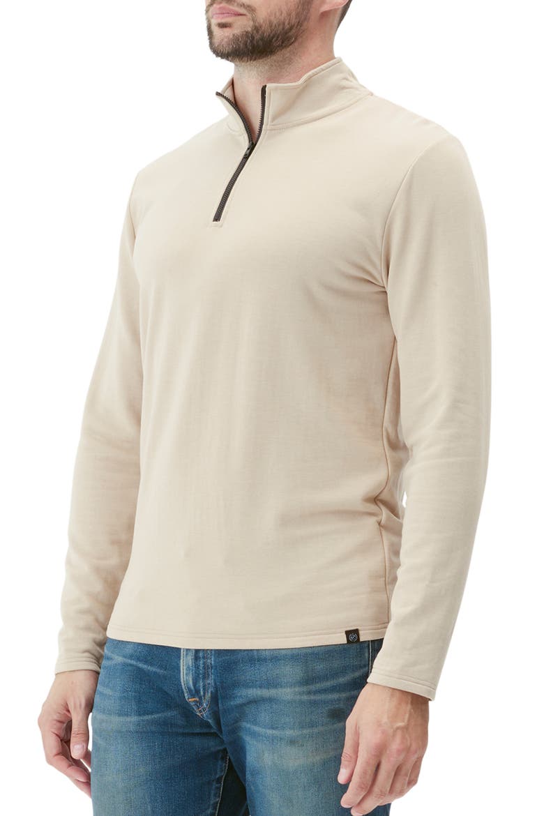 Kace French Terry Quarter Zip Top, Alternate, color, CHAI