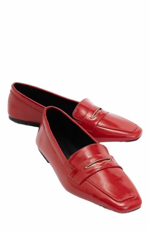 Iridessa Leather Flat Loafers (Women)