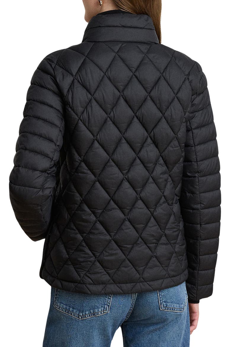 Mixed Quilted Puffer Jacket, Alternate, color, BLACK
