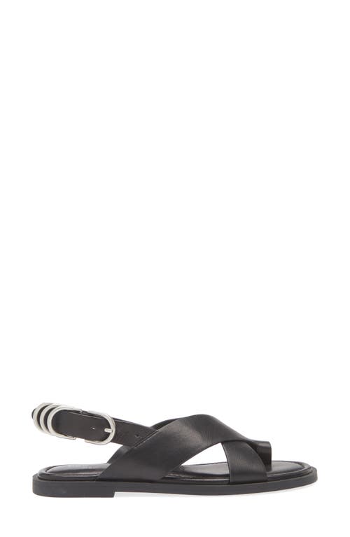 Rag & Bone Gia Leather Toe-loop Slingback Sandals In Black