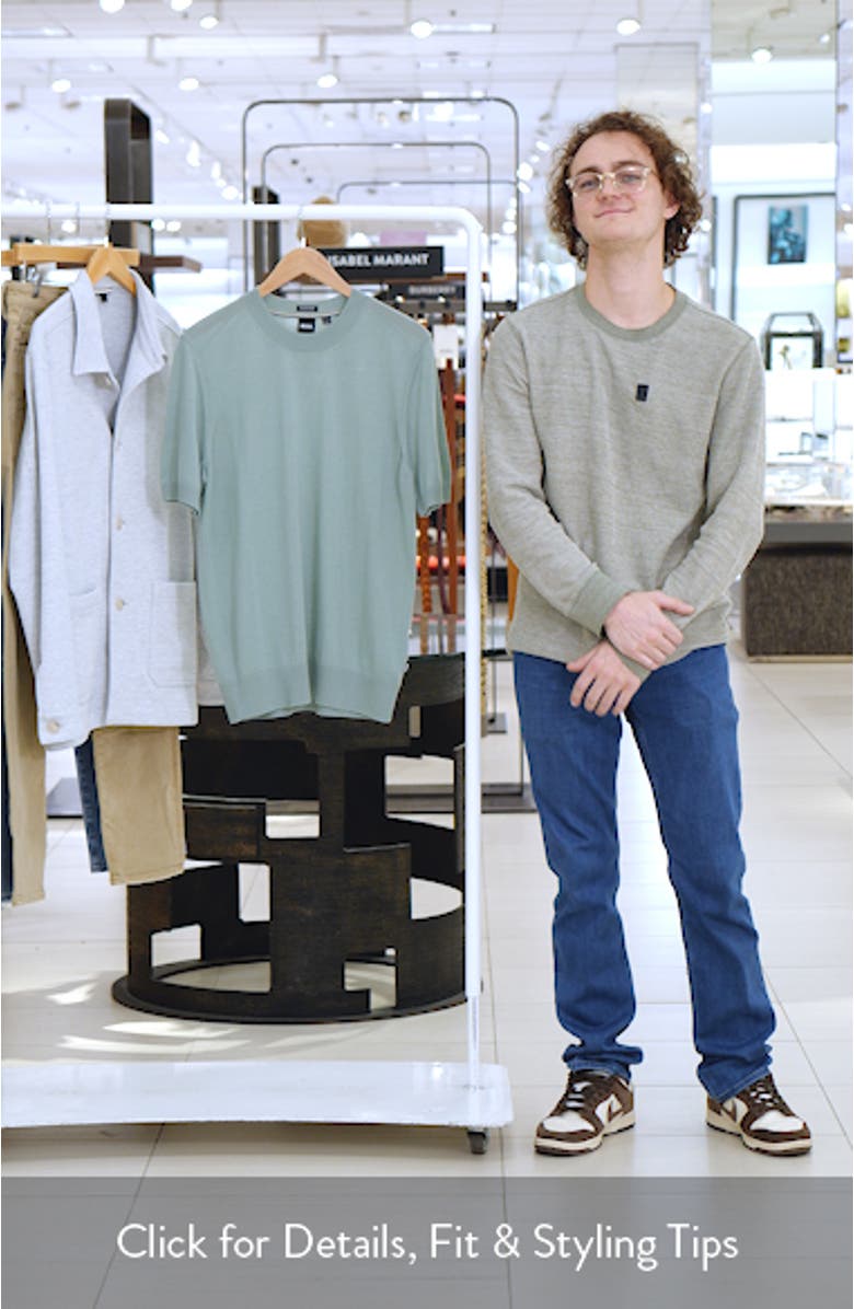 Umauro Short Sleeve Wool Crewneck Sweater, sales video thumbnail