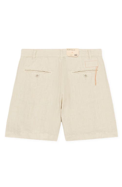 Fortela Jana Linen Shorts In Gray