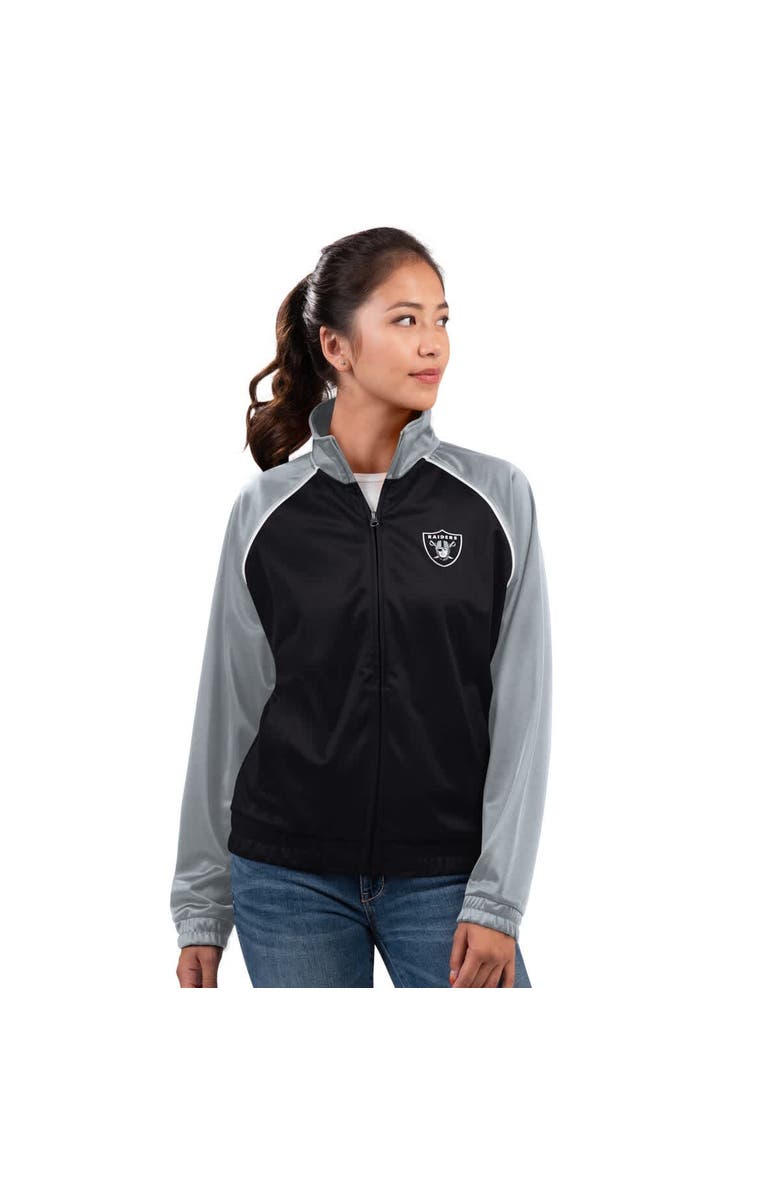 G-III 4HER BY CARL BANKS Women's G-III 4Her by Carl Banks Black Las Vegas Raiders Replay Full-Zip Track Jacket, Main, color, Black