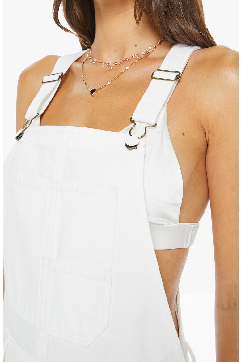 The Half Pipe Frayed Bermuda Denim Shortalls, Alternate, color, HIGH HORSE