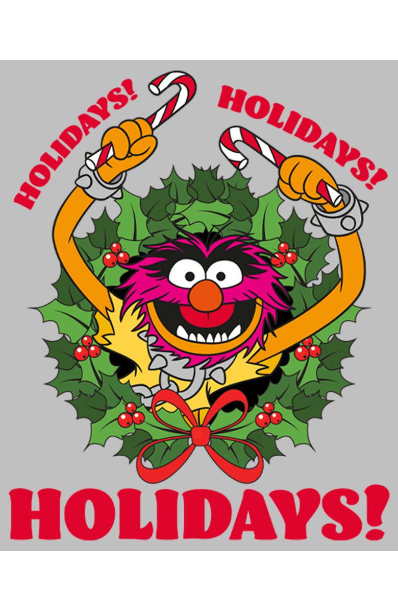 The Muppets Women's The Muppets Ho Ho Holidays! Graphic T-Shirt, Alternate, color, Athletic Heather