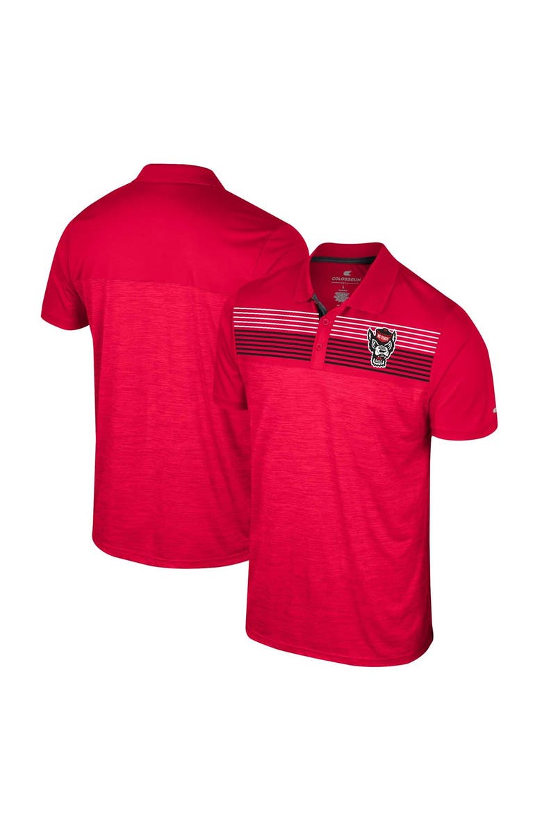 COLOSSEUM Men's Colosseum Red NC State Wolfpack Langmore Polo, Main, color,