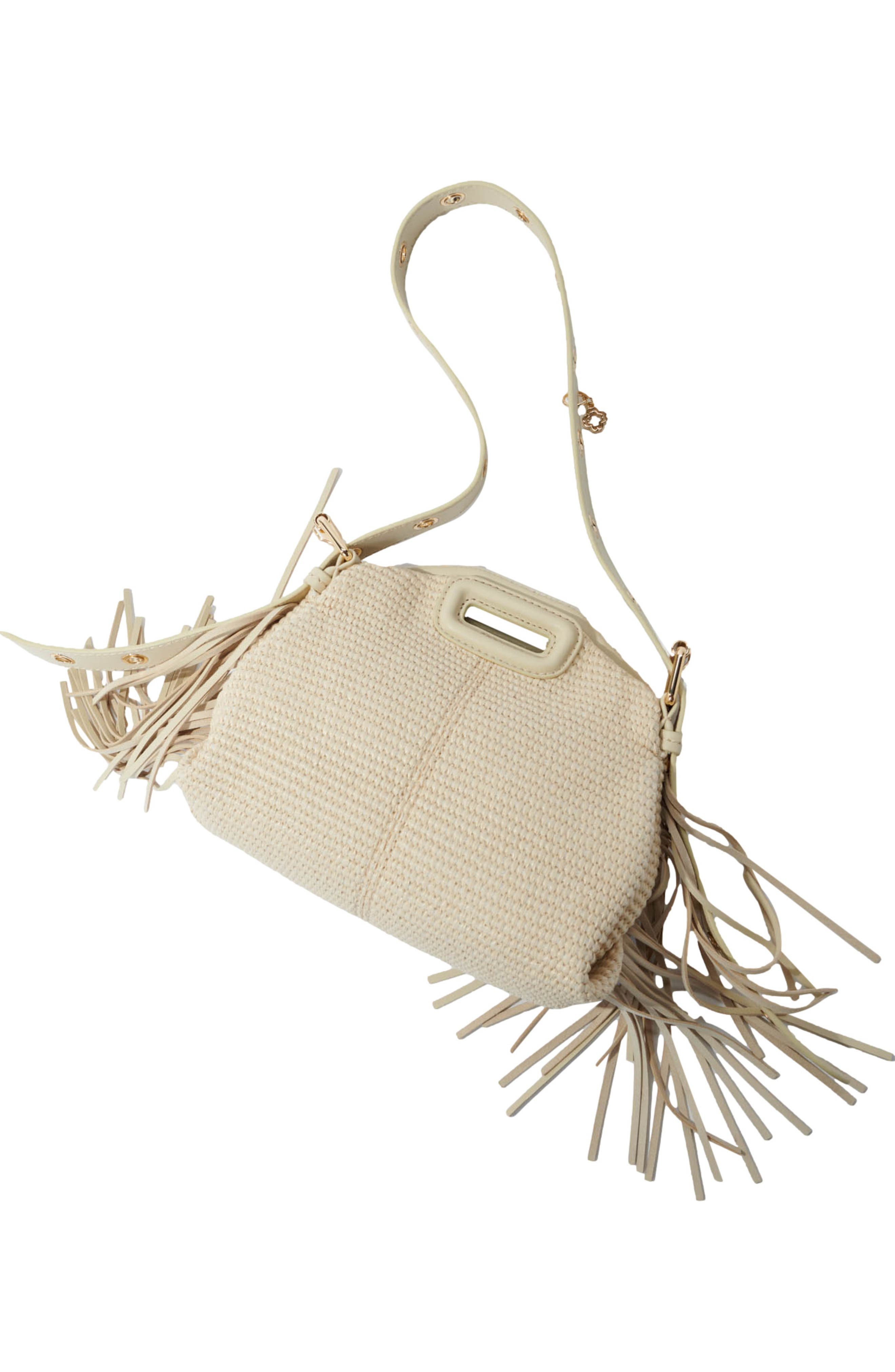 maje Raffia effect Miss M Mini bag, Alternate, color, 