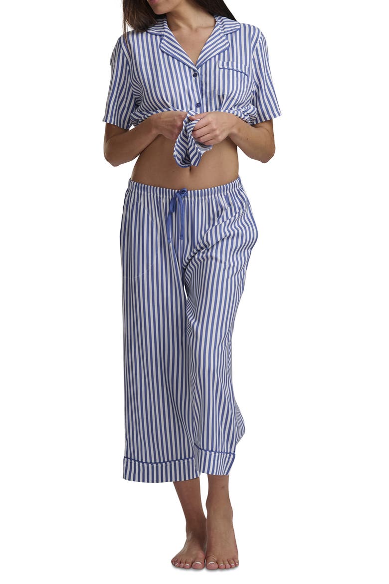 Notch Collar Pajamas, Alternate, color, MERLINSTRIPE