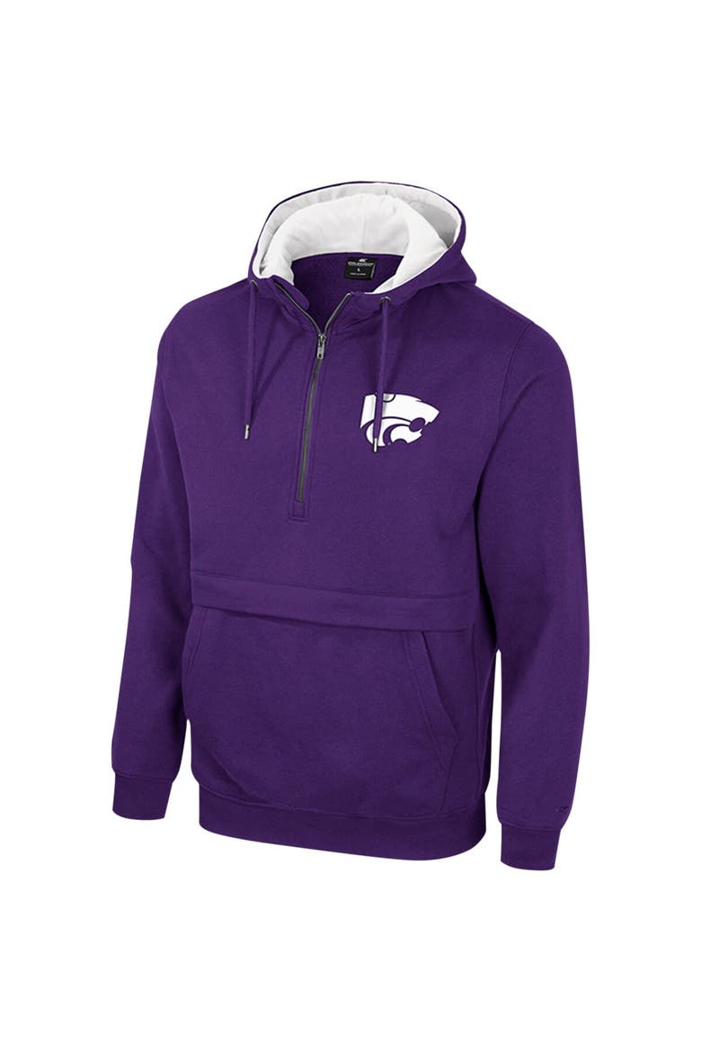 Men's Colosseum Purple Kansas State Wildcats Half-Zip Hoodie, Alternate, color, Purple