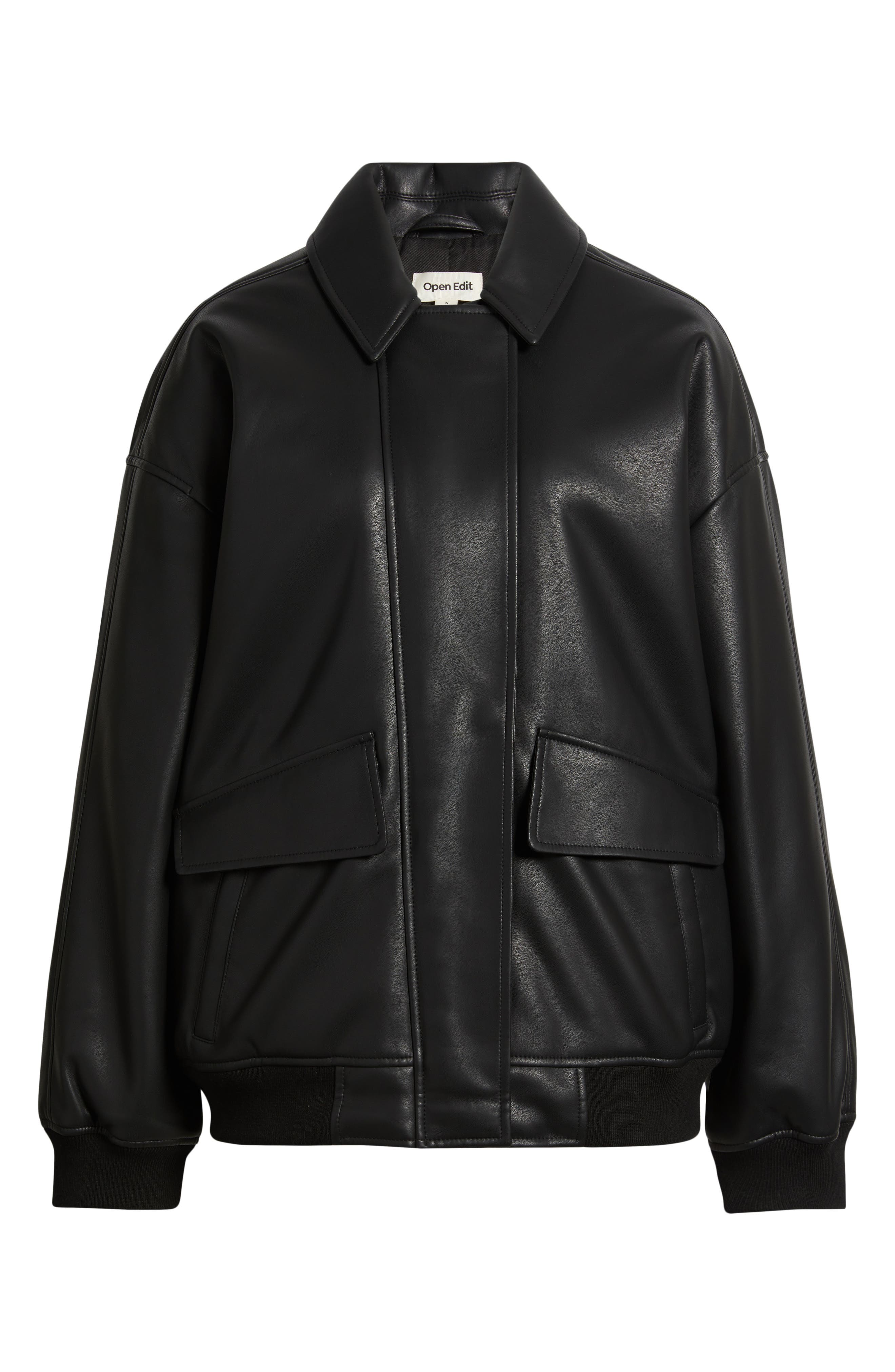 Oversize Faux Leather Jacket (Women) | Nordstromrack