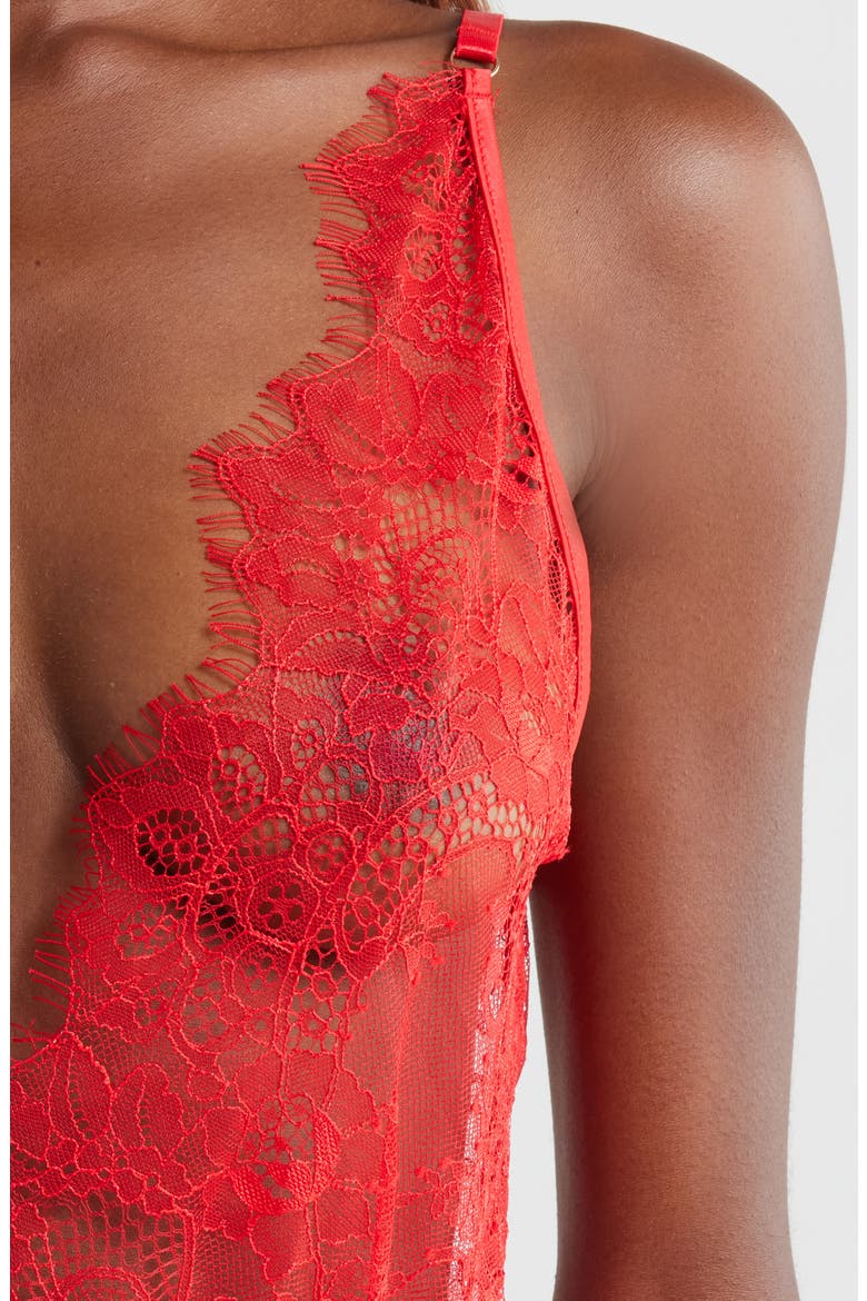 red lace teddy dress Joau Women Satin Lace V Neck Lingerie Chemise Mini Teddy Nightgown Babydoll  Sleep Dress Full Slips Sleepwear S-3XL