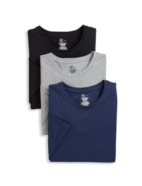Big & Tall 3 pk Active Stretch Crewneck T-Shirts