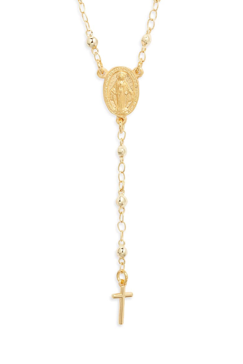 Chiquita Rosary Necklace, Main, color, GOLD