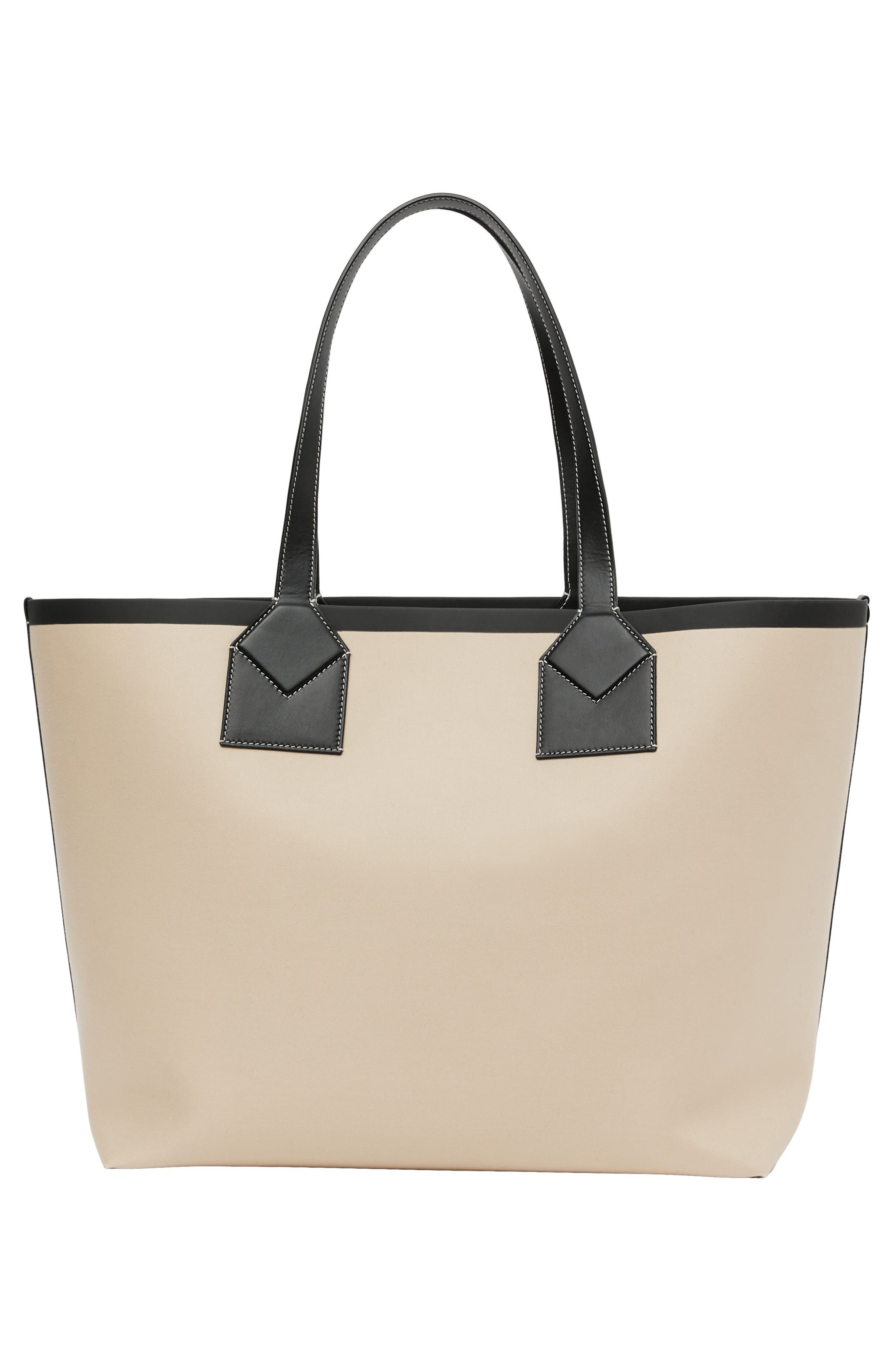 Burberry Large Heritage Canvas Tote, Alternate, color, 