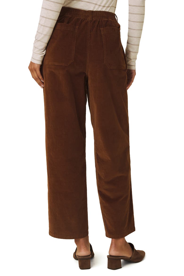 Marissa Stretch Cotton Corduroy Pants, Alternate, color, DARK SADDLE BROWN
