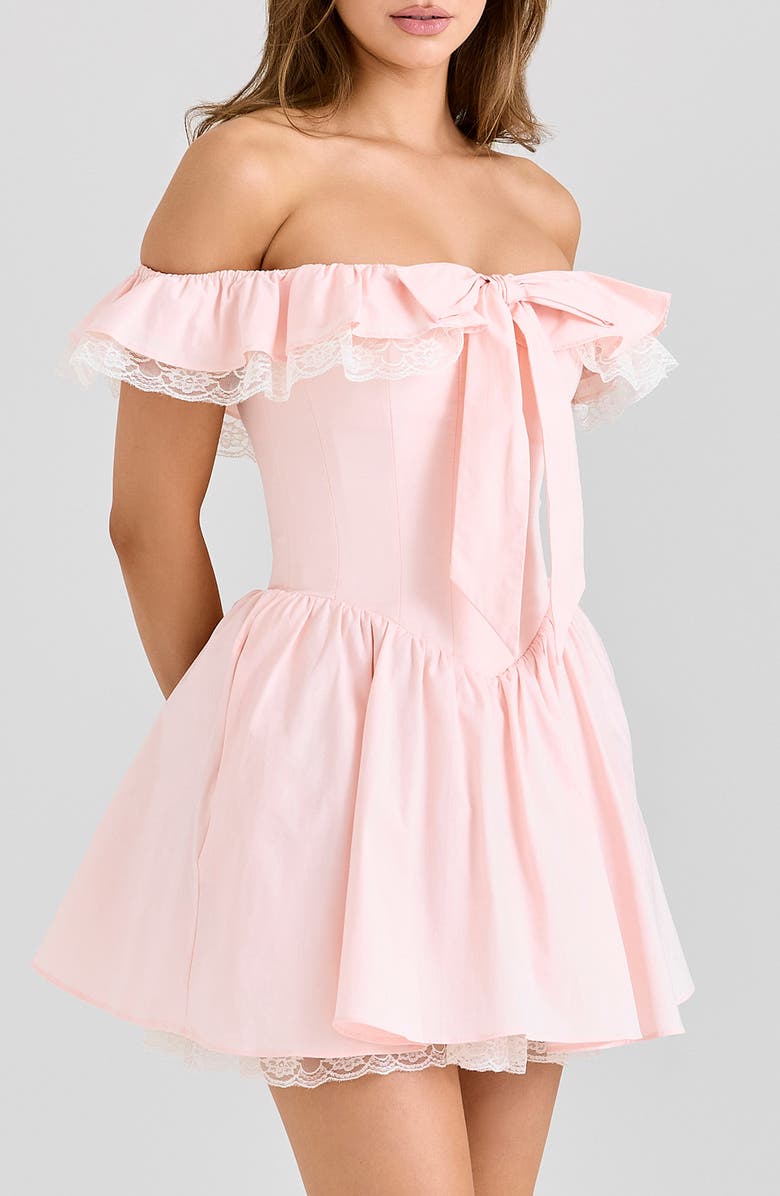 HOUSE OF CB Jaide Off the Shoulder Minidress, Alternate, color, Pink