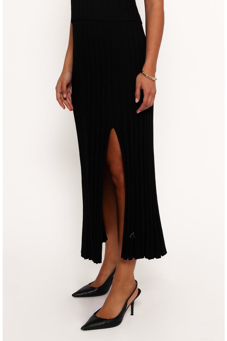 Carson Knit Midi Skirt, Alternate, color, BLACK