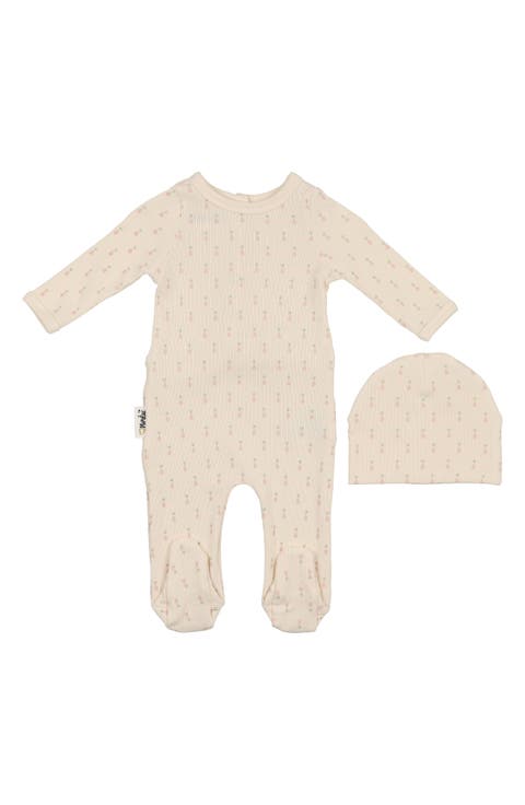 Rib Pineapple Footie & Hat Set (Baby)
