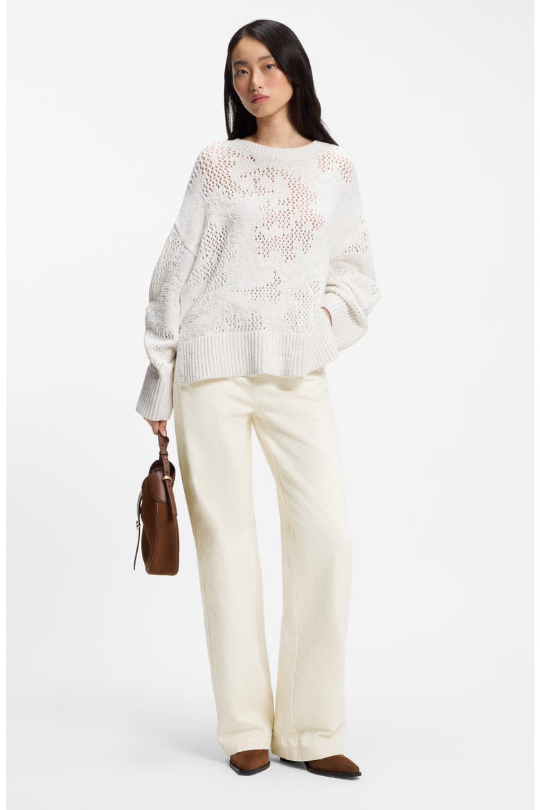Wide-Leg Jeans, Alternate, color, SOFT CREAM
