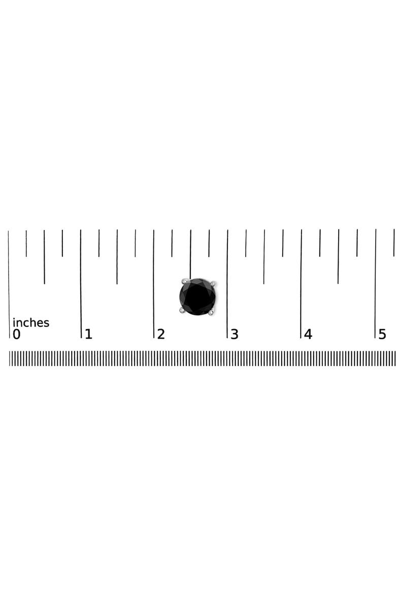 14K White Gold 6.00 Ct Black Diamond Stud Earrings with Screw Backs, Alternate, color, Black
