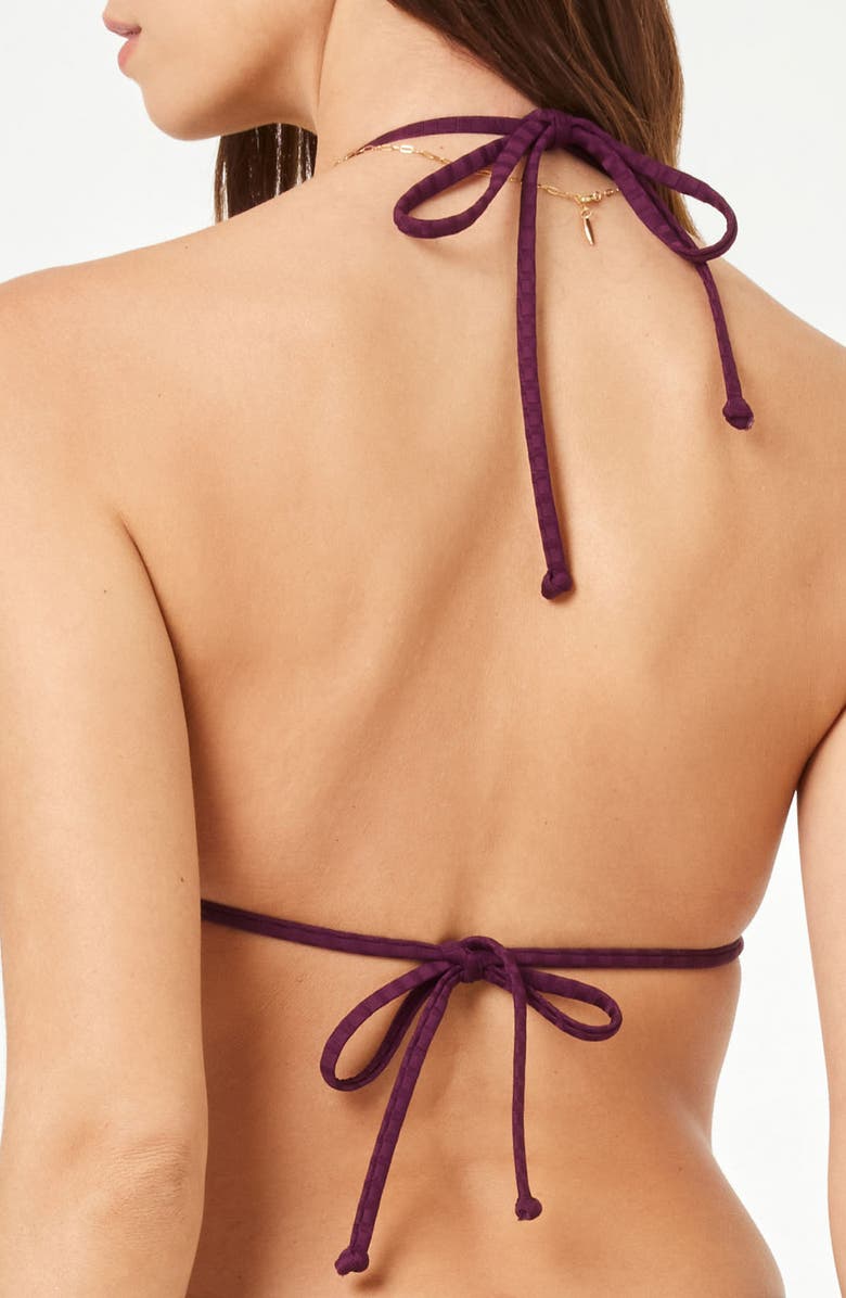 LSPACE Sofia Triangle Bikini Top, Alternate, color, Merlot
