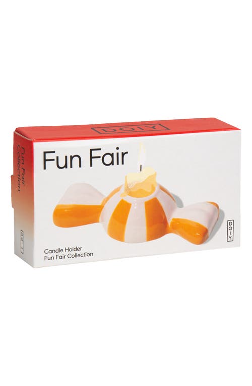 Doiy Funfair Hard Candy Candleholder In Orange