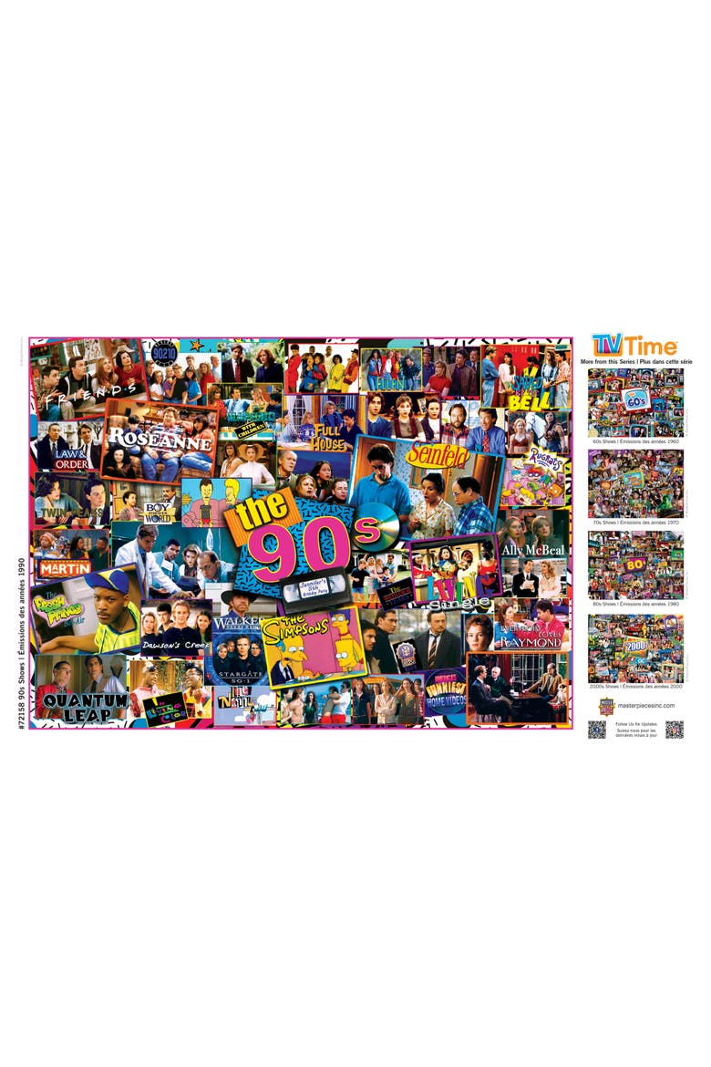 90's Shows 1000 Piece Jigsaw Puzzle, Alternate, color, Multicolor