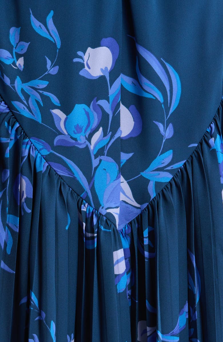 SUGARLIPS Niva Floral Midi Sundress, Alternate, color, Navy-Blues