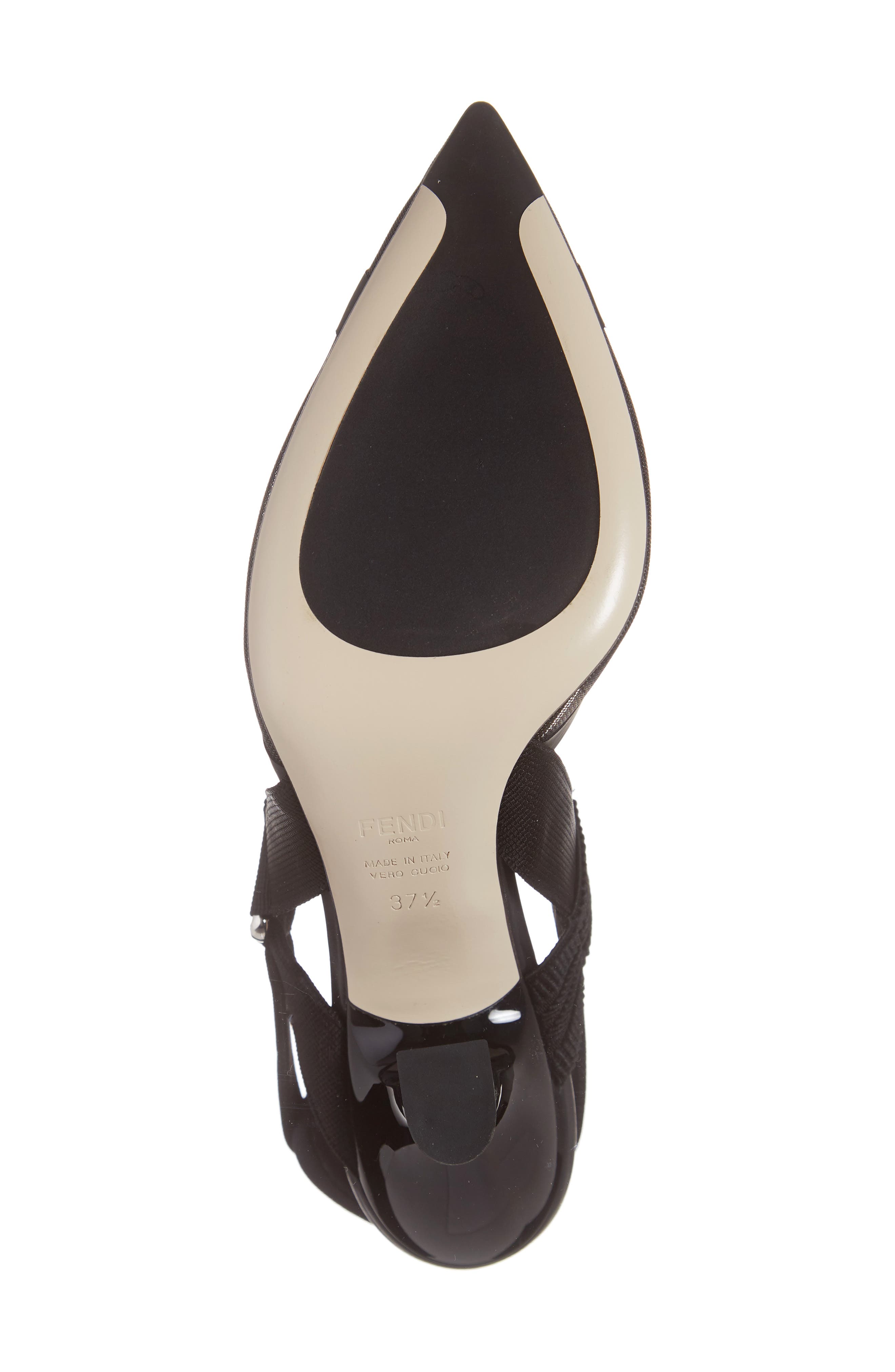 Fendi Colibri Mesh Slingback Pump, Alternate, color, Black