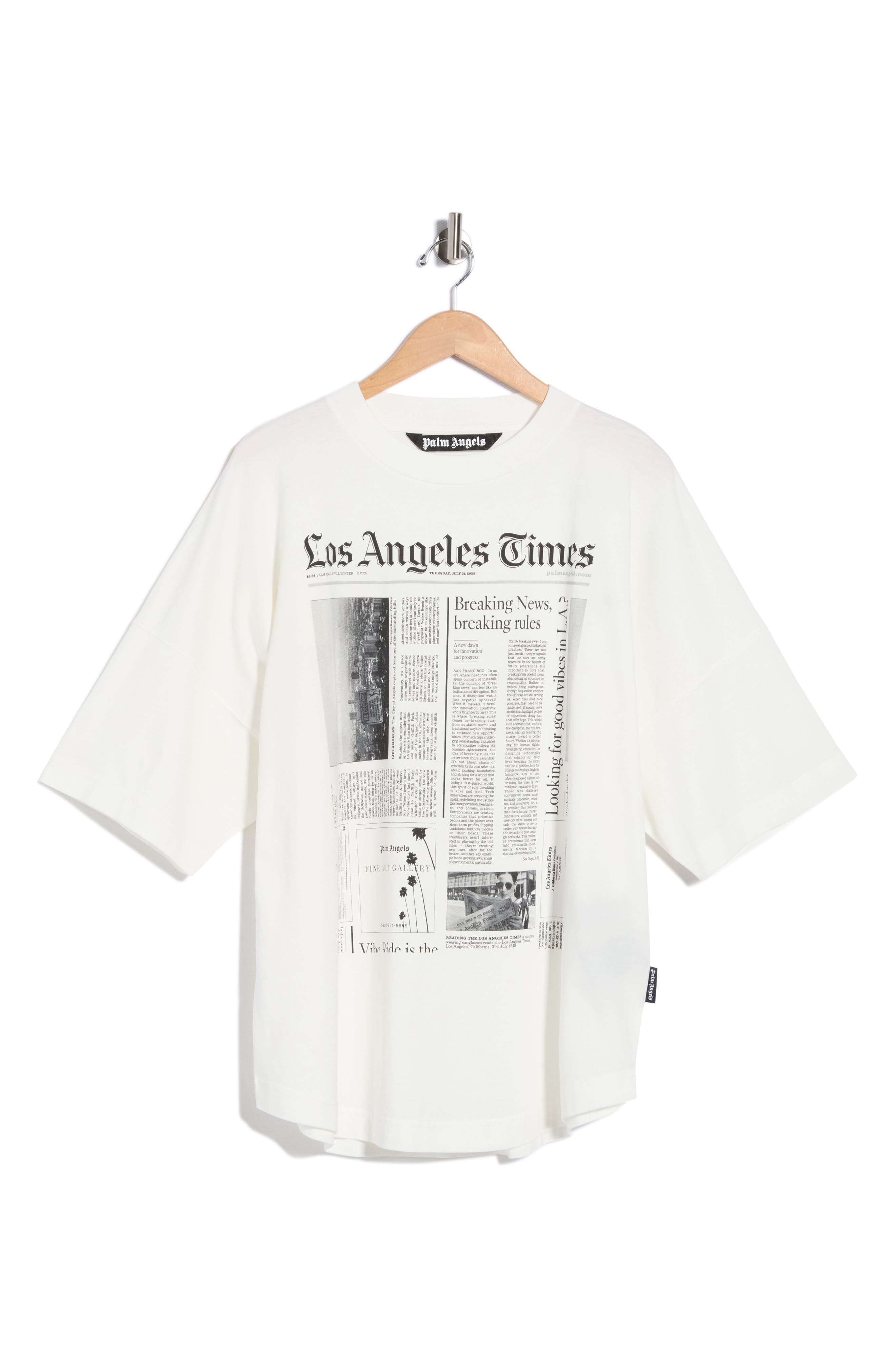 LA Times News Oversize Graphic T-Shirt