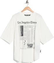 Palm Angels LA Times News Oversize Graphic T-Shirt