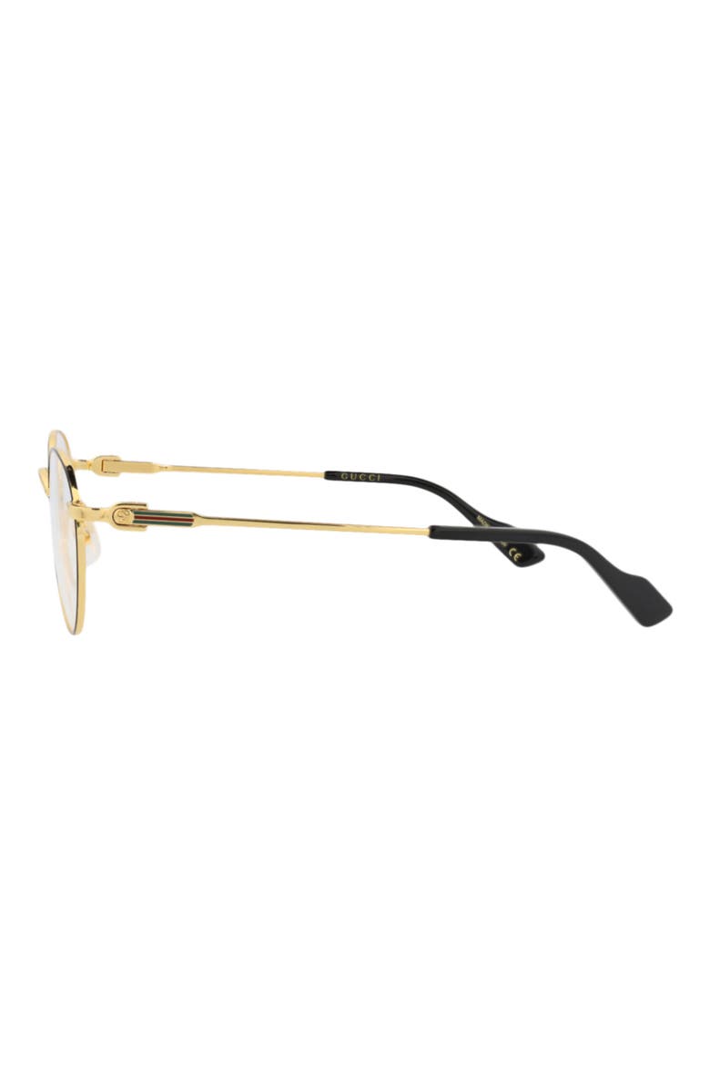 48mm Round Optical Glasses, Alternate, color, GOLD GOLD TRANSPARENT