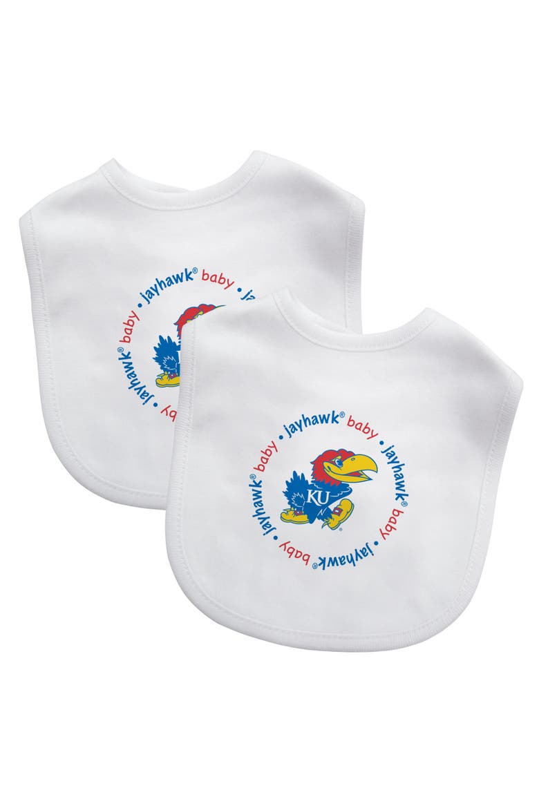 Kansas Jayhawks - Baby Bibs 2-Pack, Main, color, White