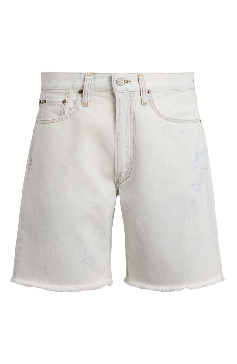 Polo Ralph Lauren Classic Fit Frayed Hem Denim Shorts, Alternate, color, Clearwater