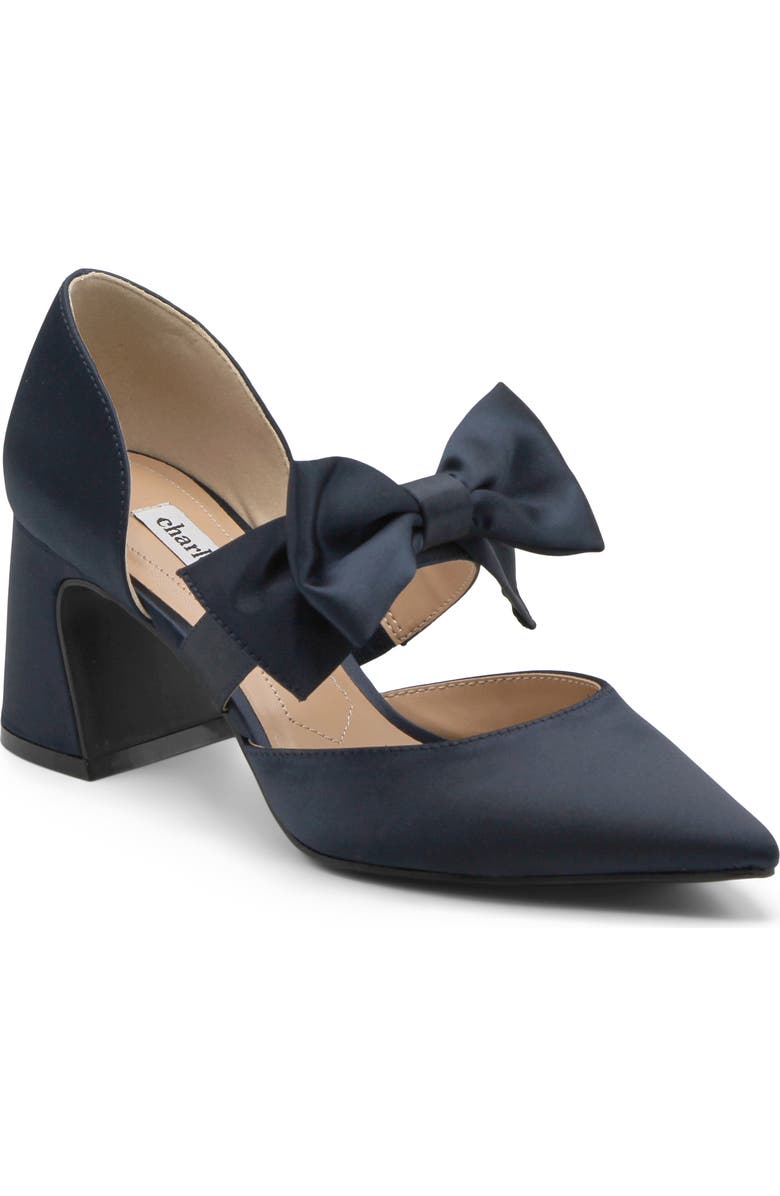 Charles David Andre Pointed Toe Pump, Main, color, Navy