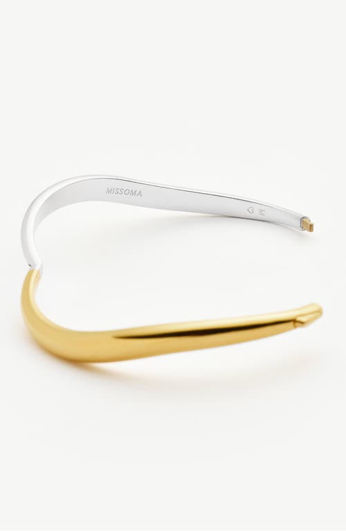 Missoma Womens Savi Signature 18ct Yellow-gold And Rhodium-plated Brass Bangle