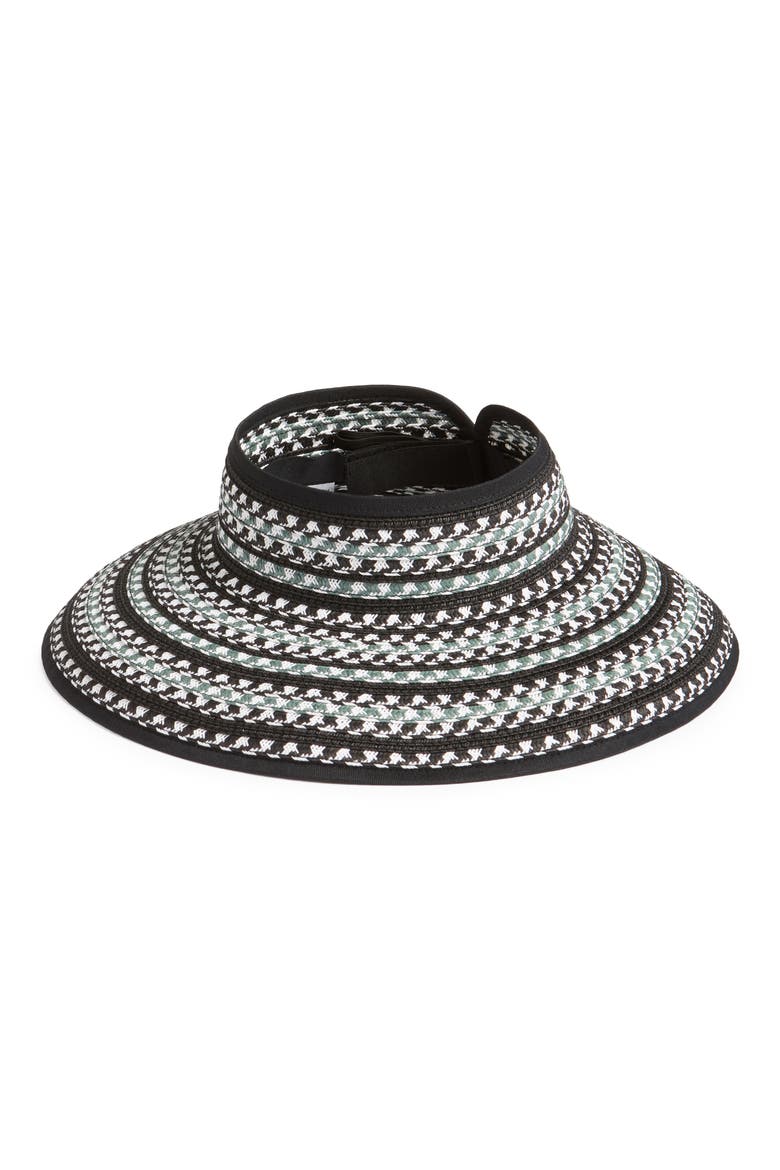 Packable Full Brim Visor, Main, color, BLACK COMBO