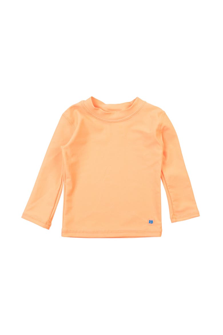 Boys UPF50+ Sun Protected Long Sleeve Rash Guard, Main, color, Neon Orange