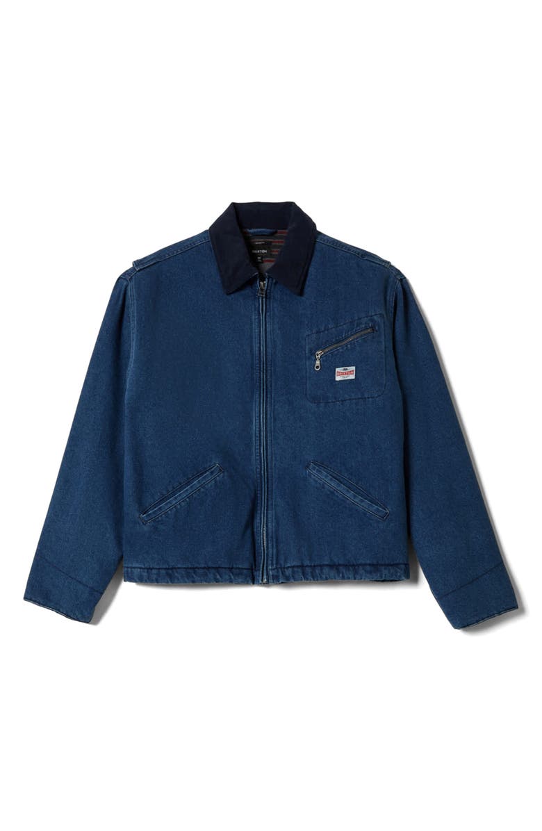 Brixton Altered Threads Garage Mechanic Denim Jacket, Alternate, color, Medium Wash Denim