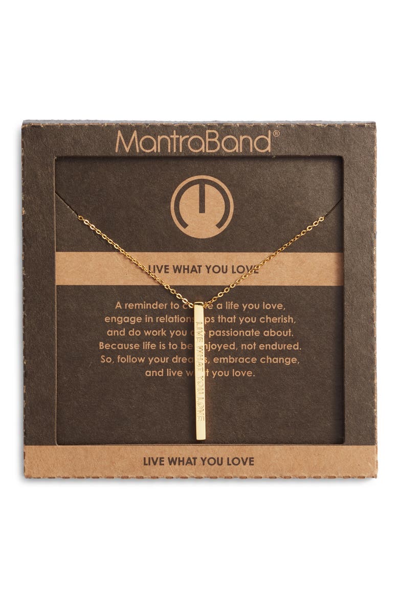 Live What You Love Necklace, Alternate, color, YELLOW GOLD