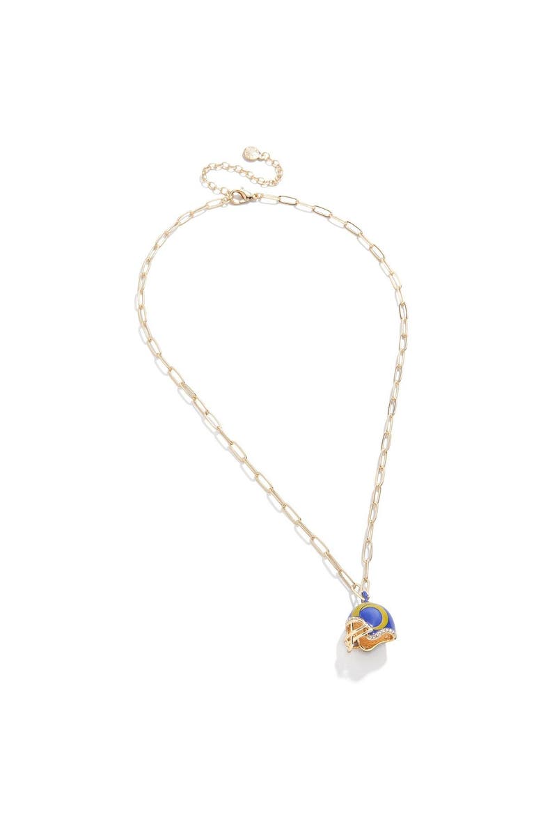 BaubleBar Women's Los Angeles Rams Helmet Charm Necklace, Alternate, color,