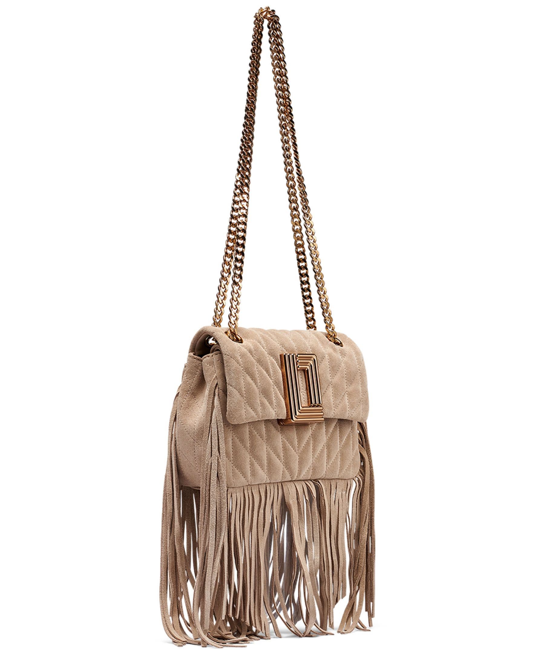 Lafayette Suede Fringe Crossbody Bag, Alternate, color, Cappucino