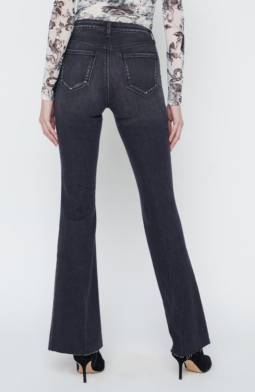 L Agence Sera High Rise Sneaker Flare Jeans In Obsidian