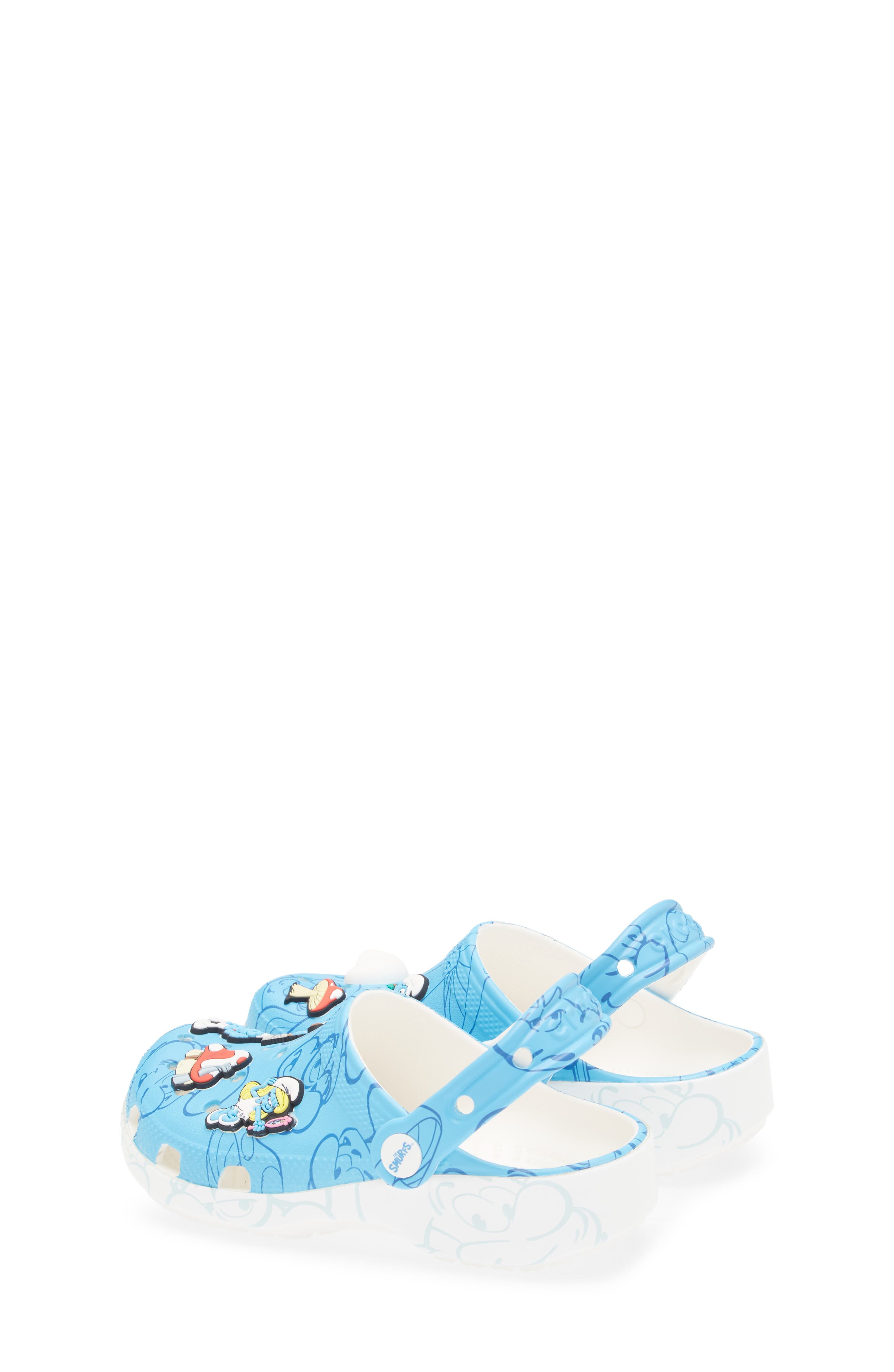 CROCS x The Smurfs Kids' Classic Clog, Alternate, color, Blue Multi