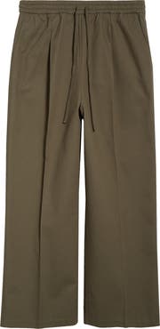 Fear of God Essentials Pleat Front Drawstring Cotton Twill Pants
